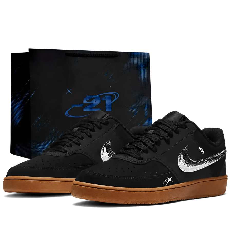 Nike Nike Court Vision Skateboard Shoes Men's Low Top Black Brown
