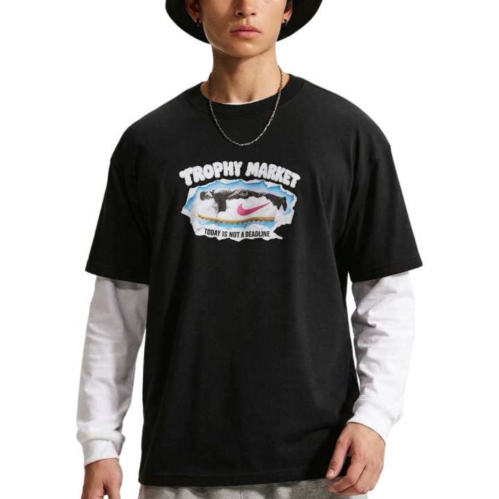 Nike Nike T Shirts Men's Black Crew Neck Moderate