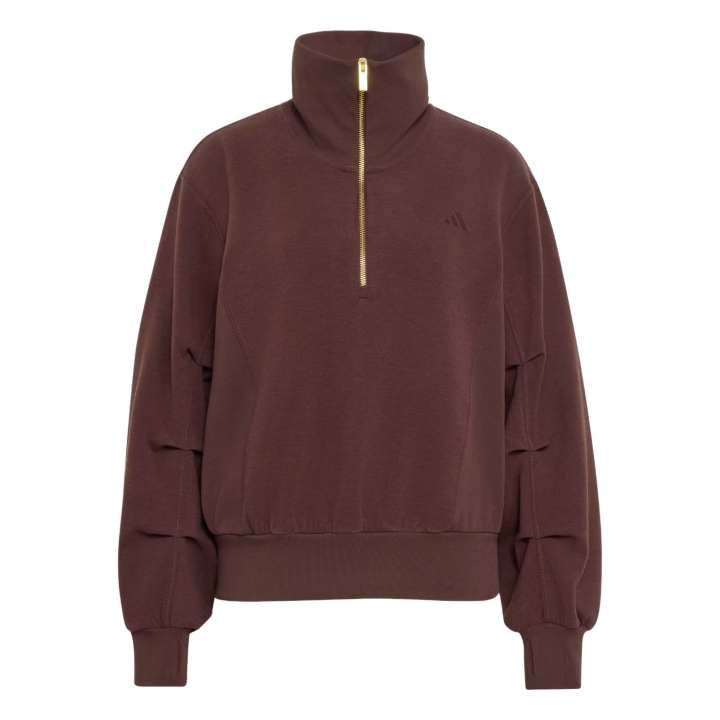 Adidas Adidas Sweatshirts Women's Dark Brown Stand Collar Moderate
