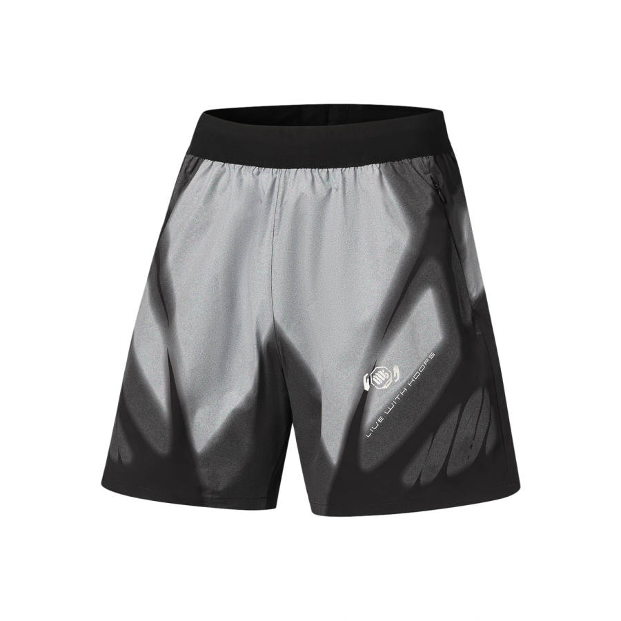 Li-Ning Li Ning Basketball Collection Basketball Shorts Men's Black Gray All Over Print Moderate
