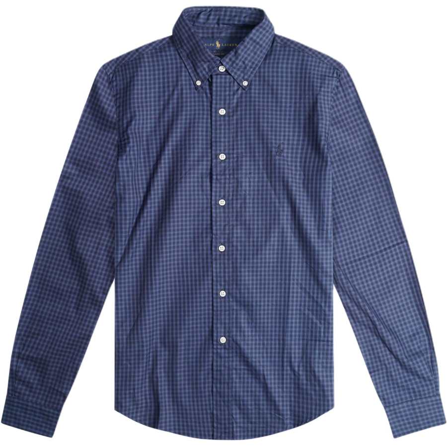 Polo Ralph Lauren Shirts Men's Blue Lapel Moderate