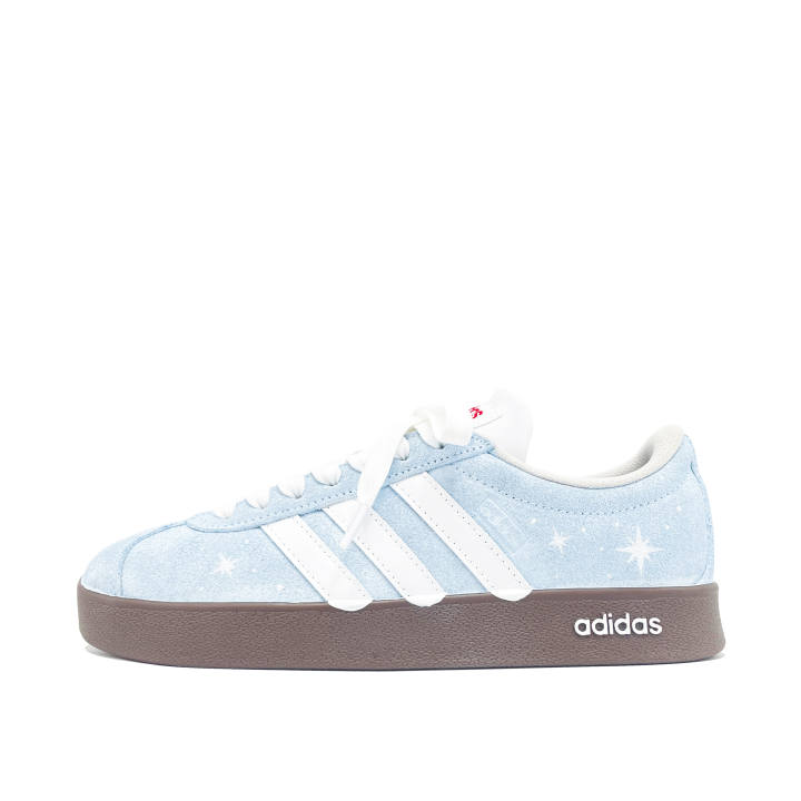Adidas Adidas VL COURT 2.0 Blue Light Suede Low top Skateboard Shoes Unisex Blue White