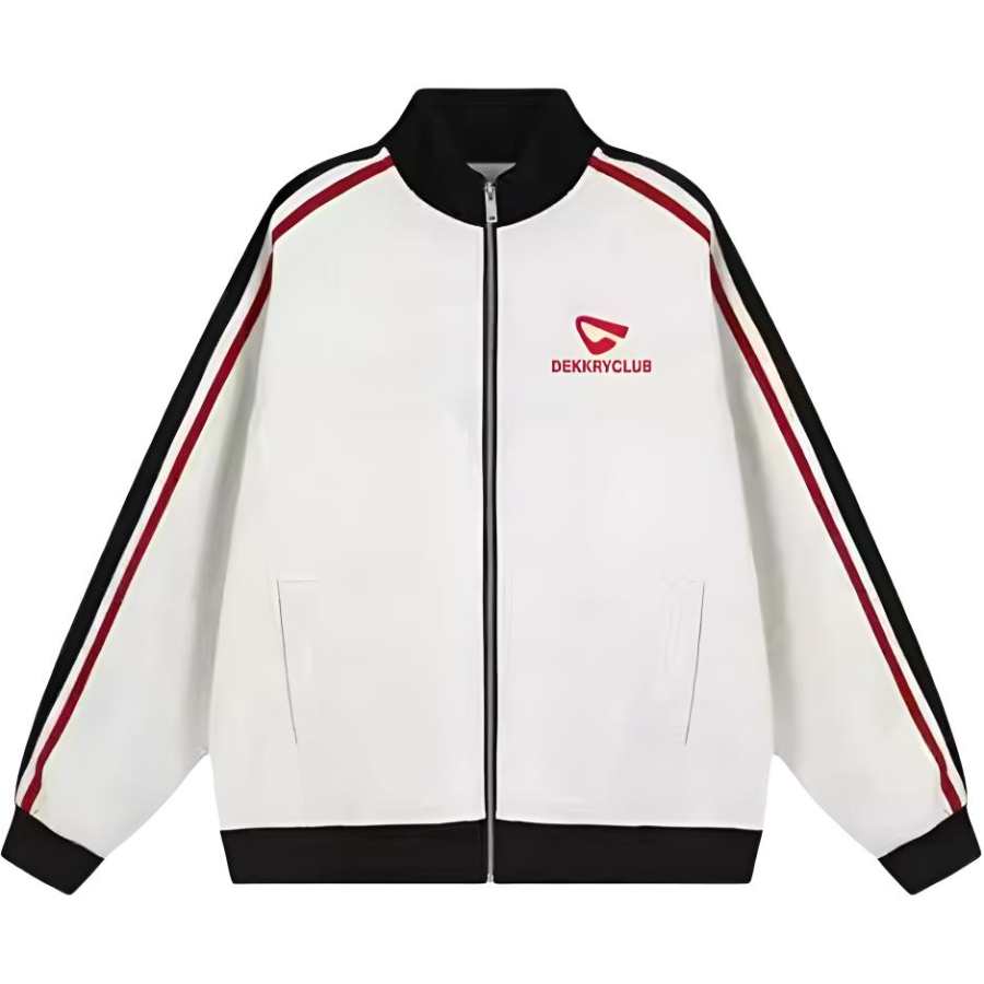 Cotton Gene Jackets Women's White Gray Stand Collar Thin