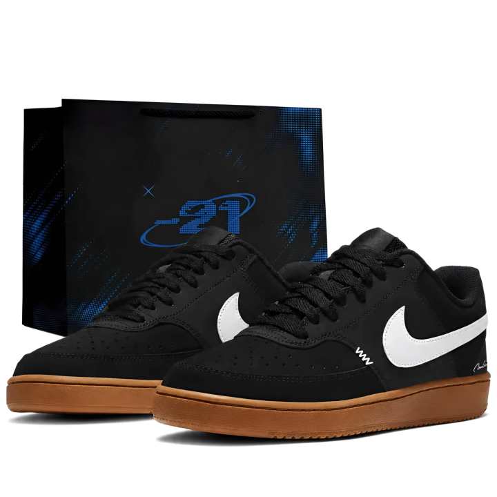 Nike Nike Court Vision Skateboard Shoes Men's Low Top Black Brown