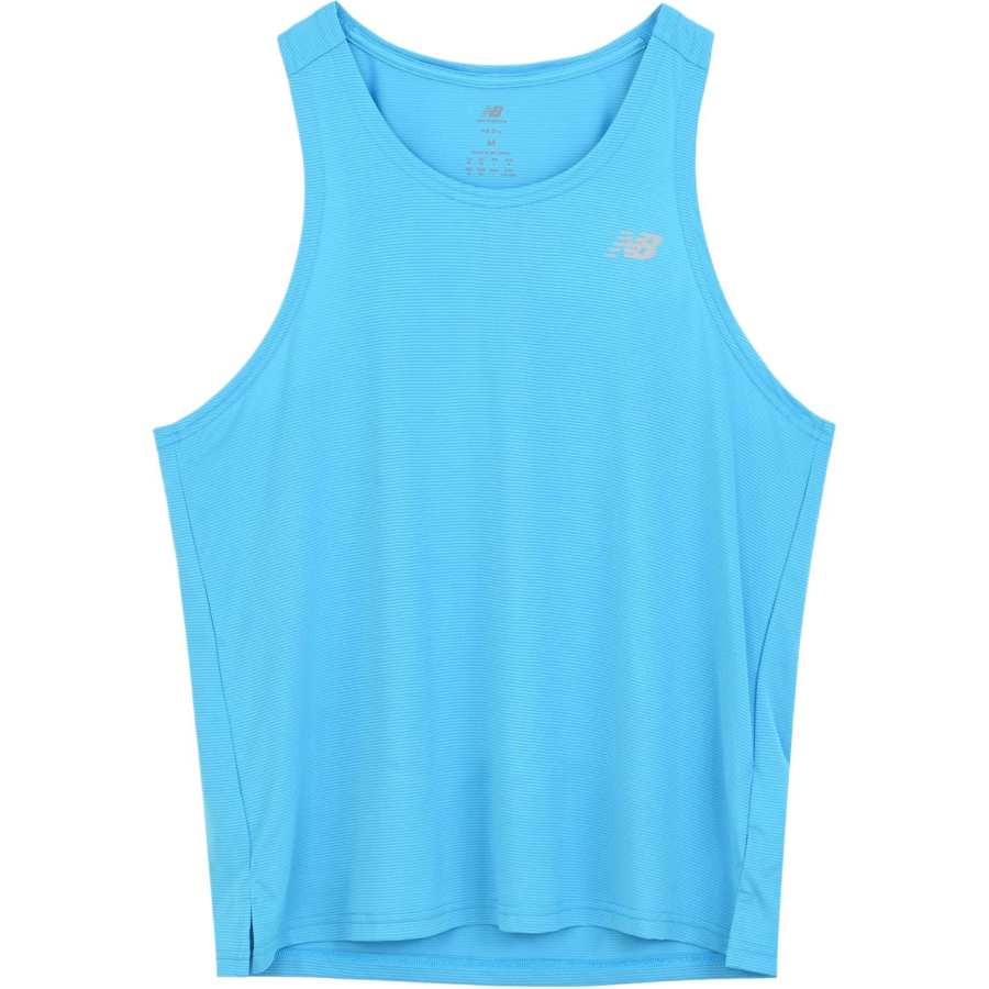 New Balance New Balance Tank Tops Men's Highland Blue Crew Neck Moderate