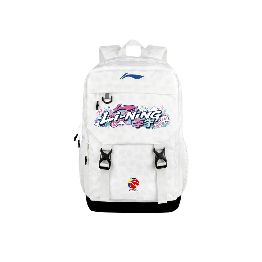 Li-Ning Li Ning Backpacks White Gray All Over Print