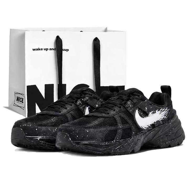 Nike Nike V2K Run Running Shoes Unisex Low Top Black/White