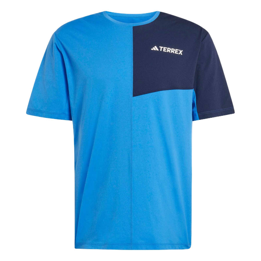 Adidas Adidas T Shirts Men's Bright Blue Crew Neck Moderate