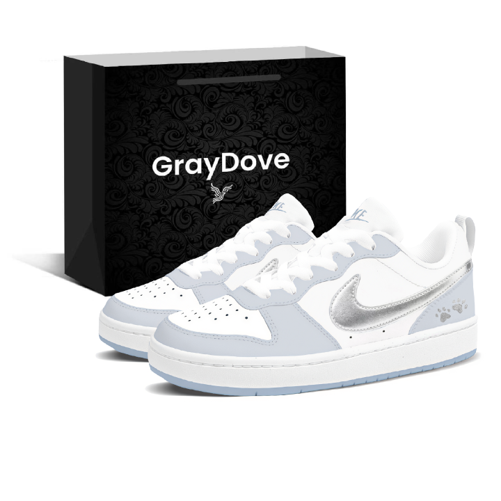 Nike Nike Court Borough Skateboard Shoes Women's Low Top Silver Gray