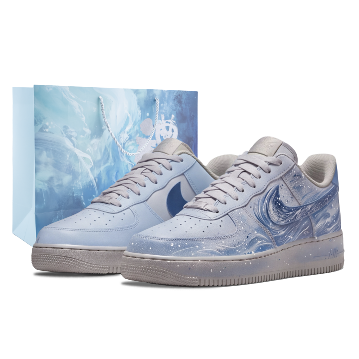 Nike Nike Air Force 1 Skateboard Shoes Unisex Low Top Gray/Blue