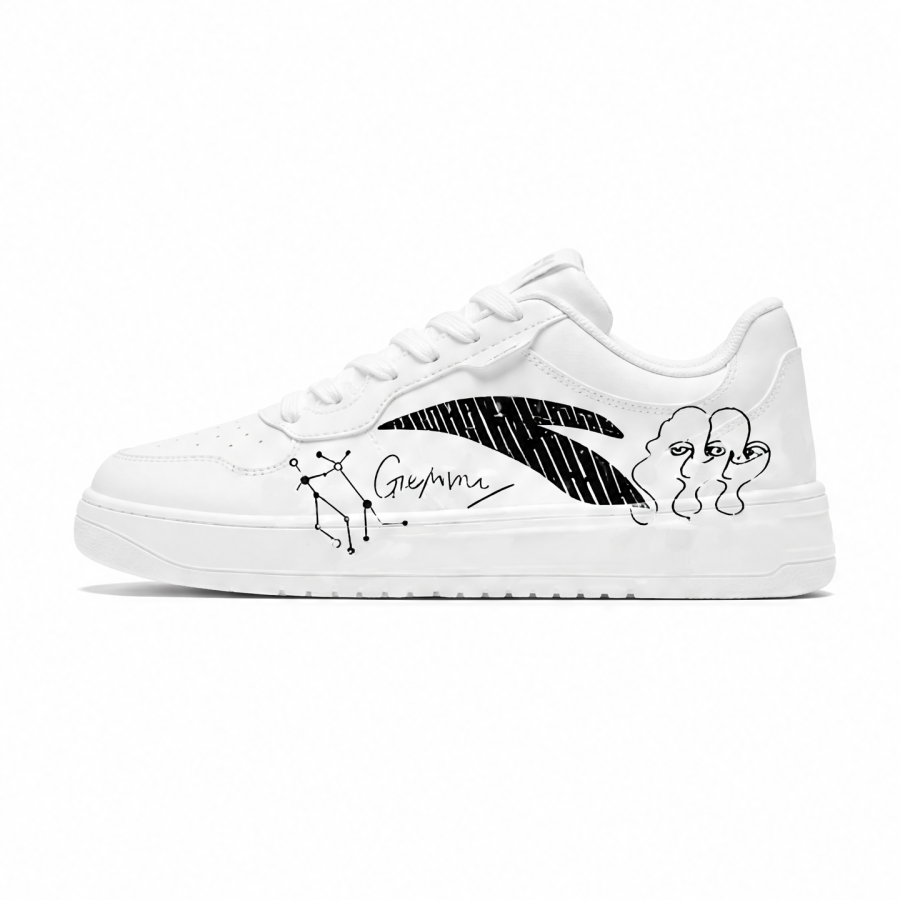 ANTA Easy Skateboard Shoes Unisex Low Top Black