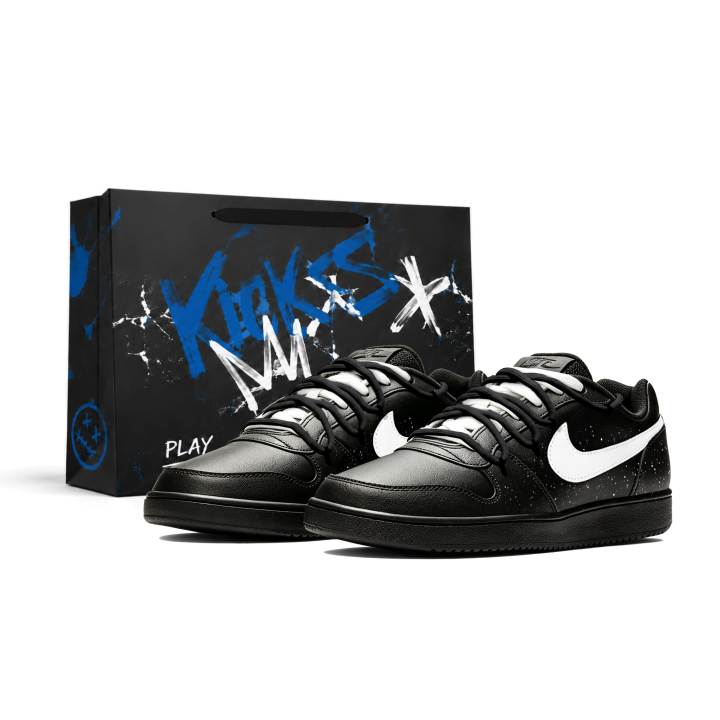 Nike Nike EBERNON Skateboard Shoes Men's Low Top Black