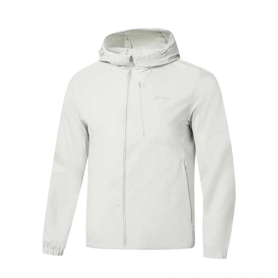 Li-Ning Li Ning Trench Coats Men's Stone Gray Hooded Non Detachable Moderate