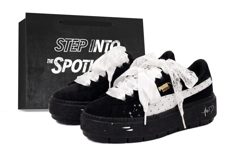 PUMA Platform Trace Skateboard Shoes Women's Low Top White
