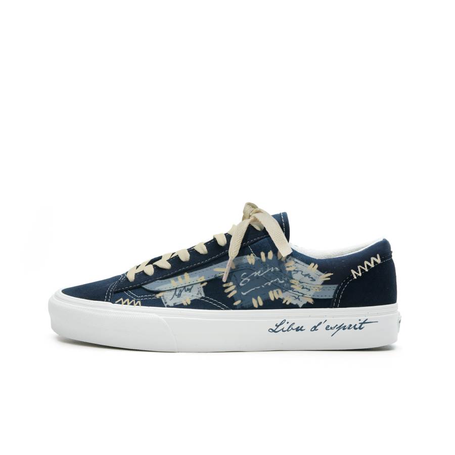 Vans Style 36 Skateboard Shoes Unisex Low Top Blue/Beige