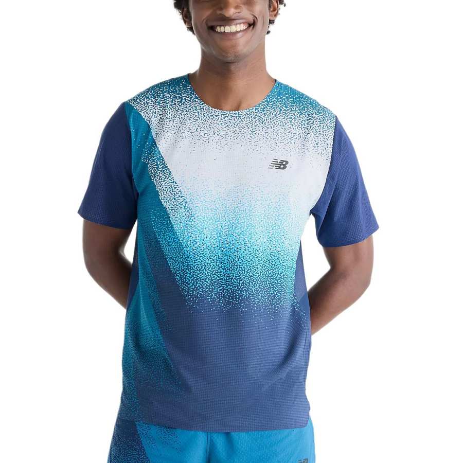 New Balance New Balance Race Day Running T Shirts Men's ALTITUDE With STREAMSONG Crew Neck Moderate