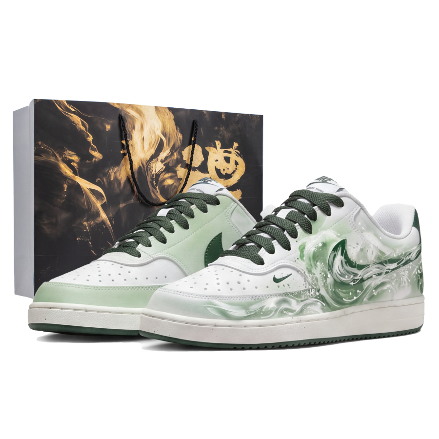 Nike Nike Court Vision Skateboard Shoes Women's Low Top White/Green
