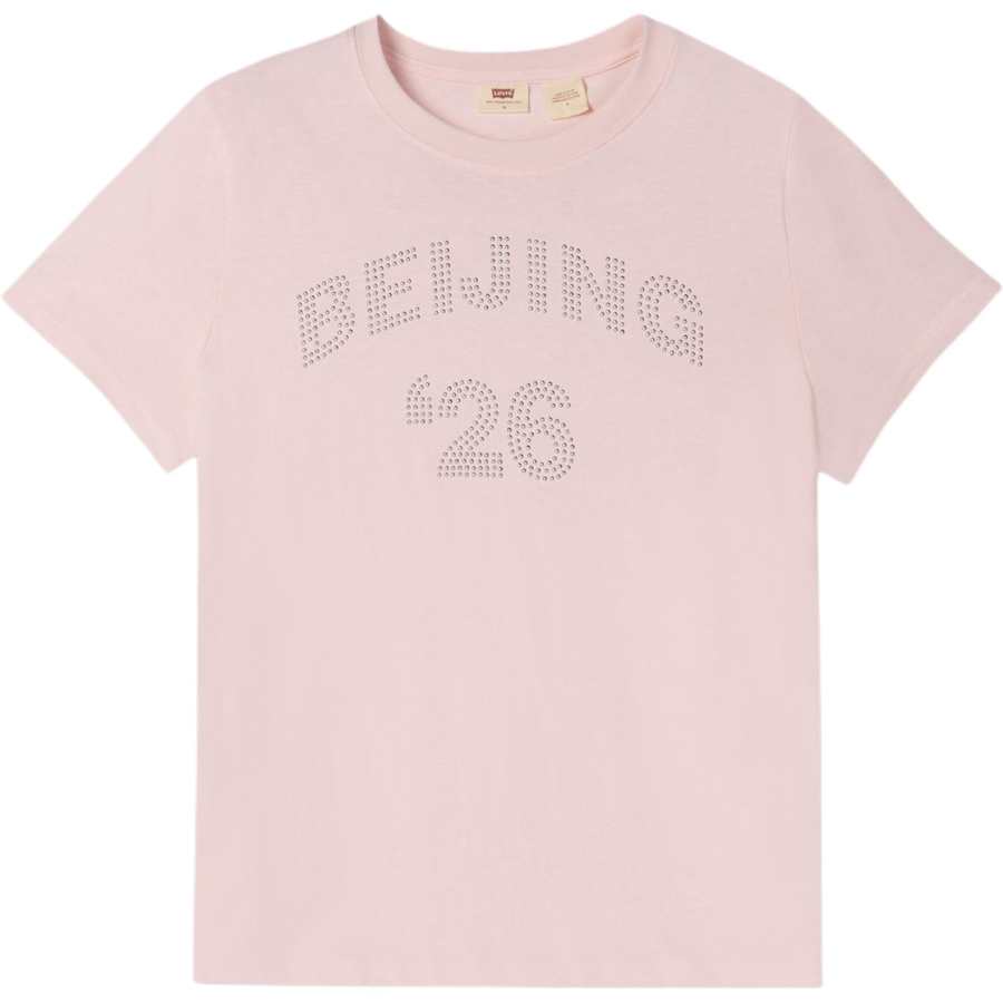Levis T Shirts Women's Pink Beijing Crew Neck