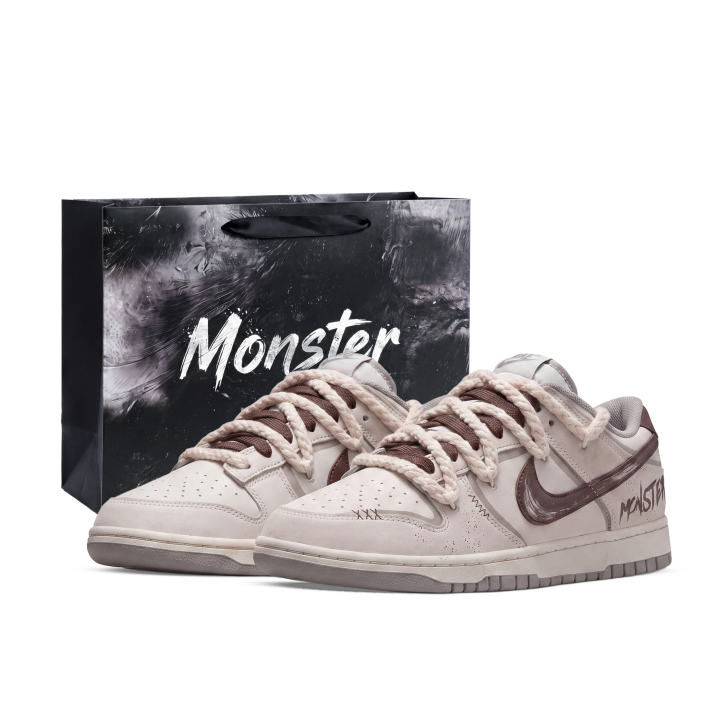 Nike Nike Dunk Skateboard Shoes Unisex Low Top White/Black/Brown