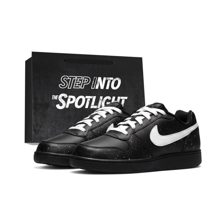 Nike Nike EBERNON Skateboard Shoes Men's Low Top Black White