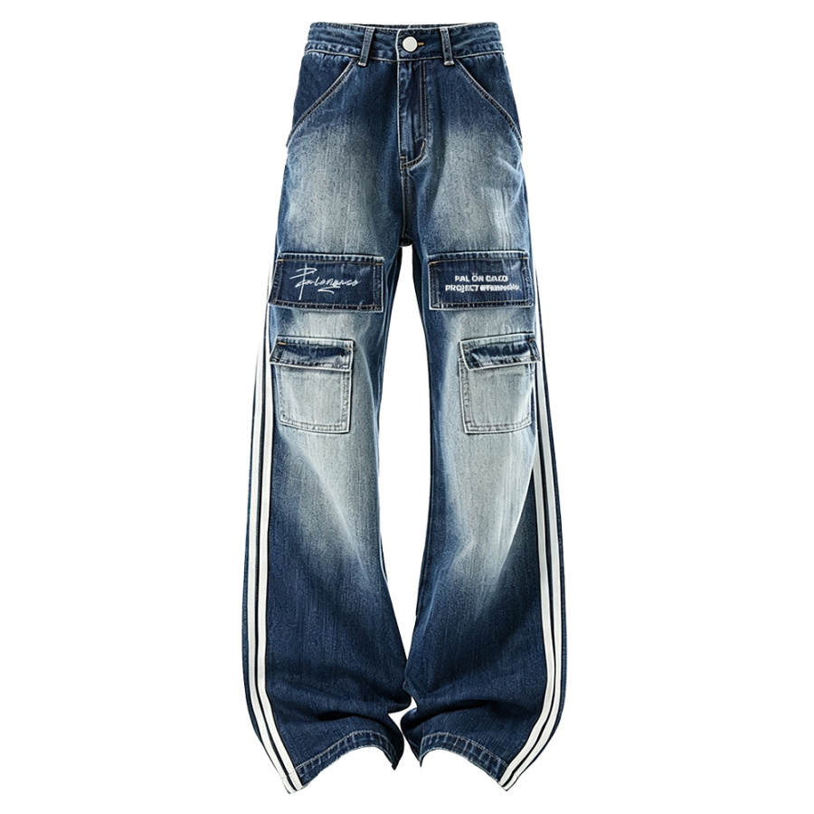 PAL ONGACO Jeans Unisex Moderate Wide Leg Pants