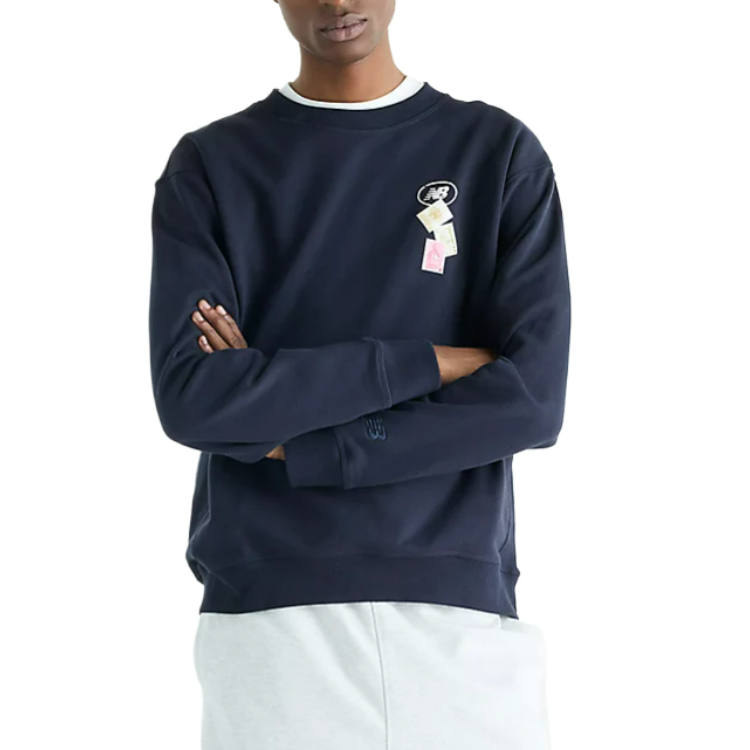 New Balance New Balance Sweatshirts Men's Dark Night Crew Neck Moderate Straight Fit