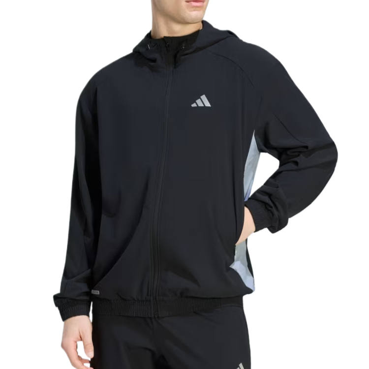 Adidas Adidas Jackets Men's Black/Halo Silver Hooded Non Detachable Moderate