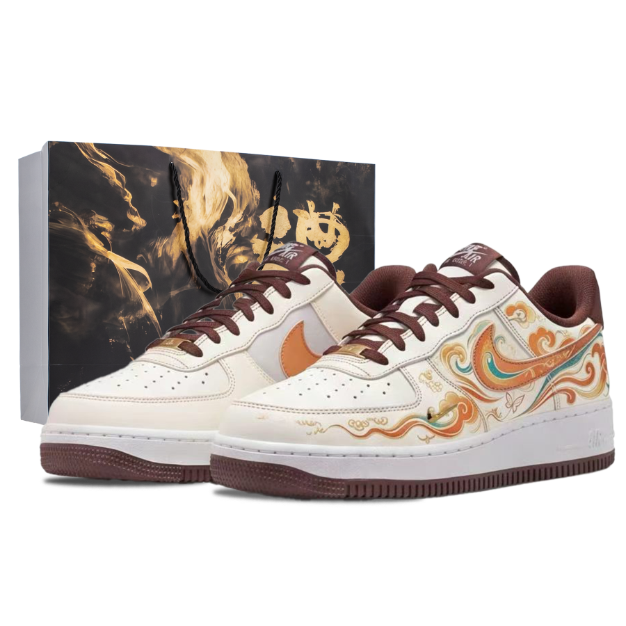 Nike Nike Air Force 1 Skateboard Shoes Women's Low Top White/Red/Orange