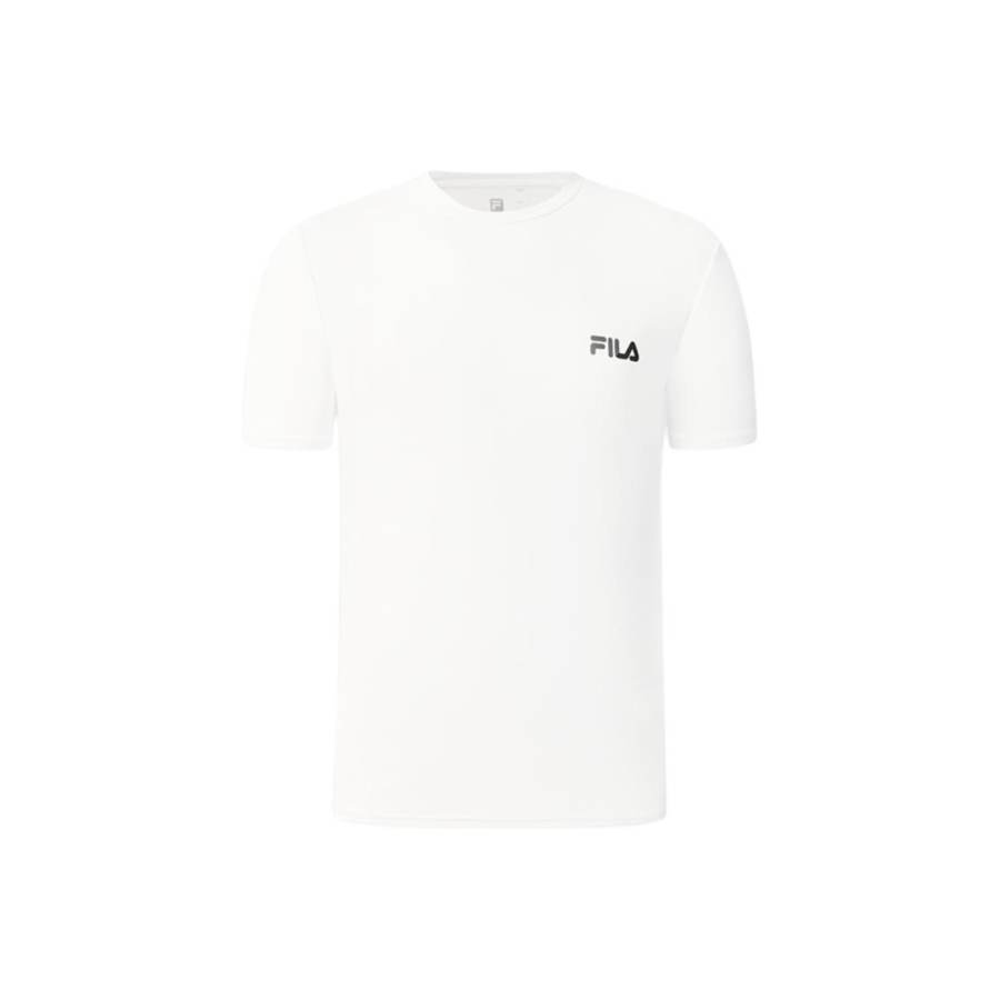 FILA Fitness T Shirts Men's Jade White WT Crew Neck Moderate