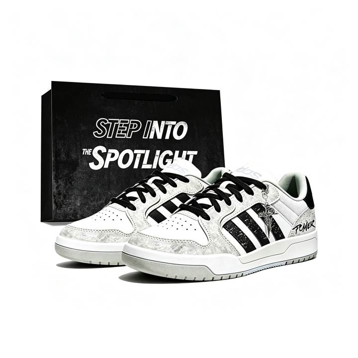 Adidas Adidas ENTRAP Skateboard Shoes Unisex Low Top Gray White Black Color Block Patchwork