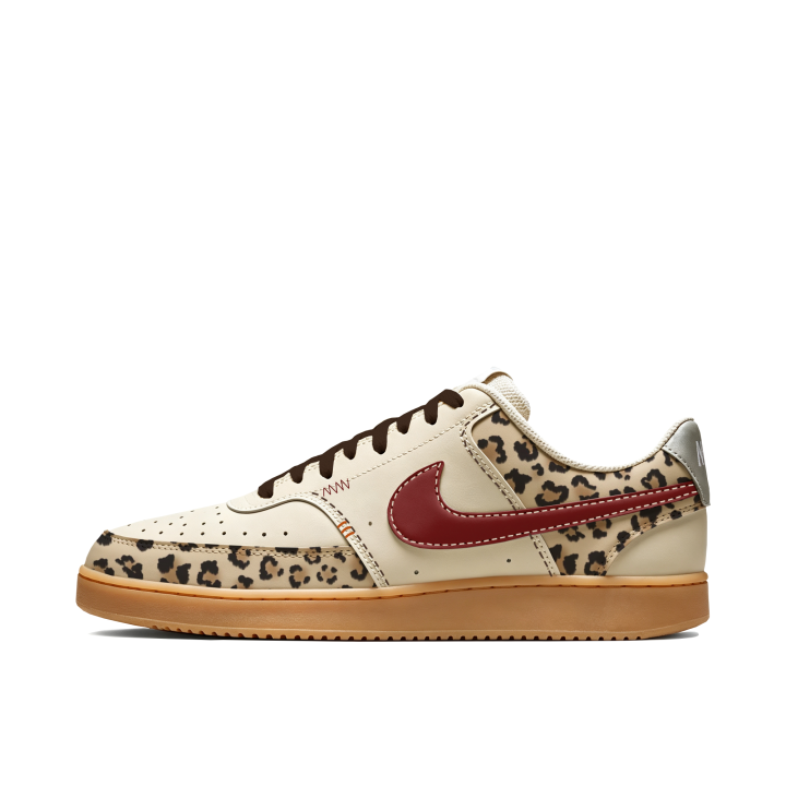 Nike Nike Court Vision Low Skateboard Shoes Men's Low Top Beige/Red Brown/Dark Brown