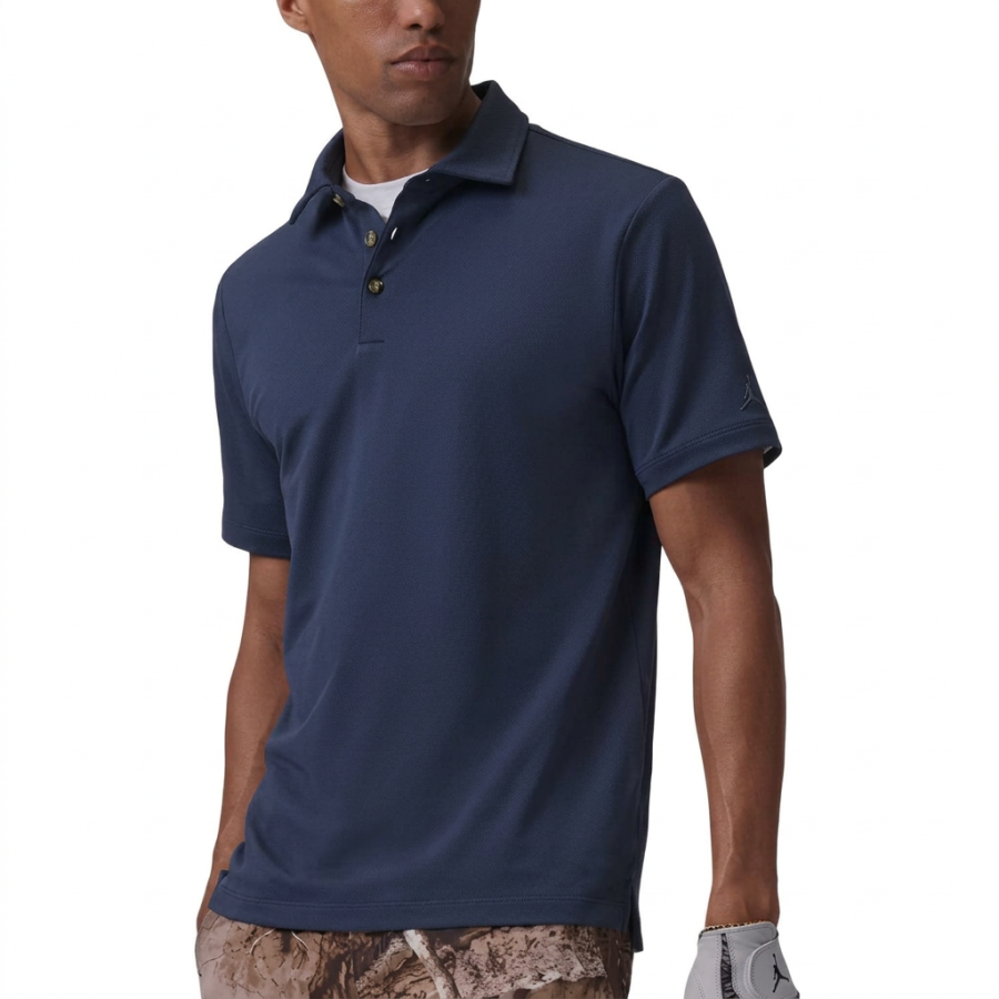Jordan Jordan Sport Golf Clothing Men's Obsidian/Obsidian Polo Collar Moderate