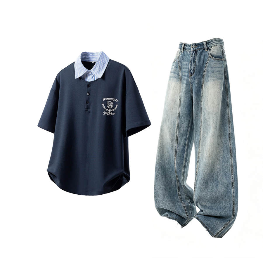 GWAF Casual Sportswear Unisex Shirt Collar Moderate