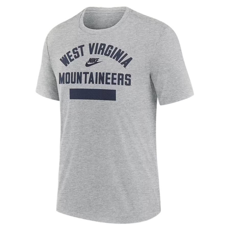 Nike Nike College T Shirts Men's Gray Heather Crew Neck