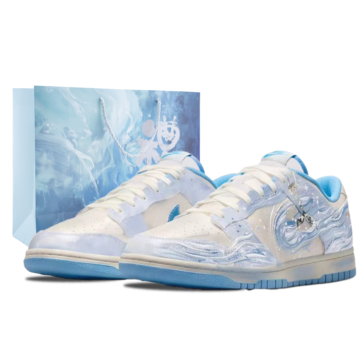 Nike Nike Dunk Skateboard Shoes Unisex Low Top White/Blue