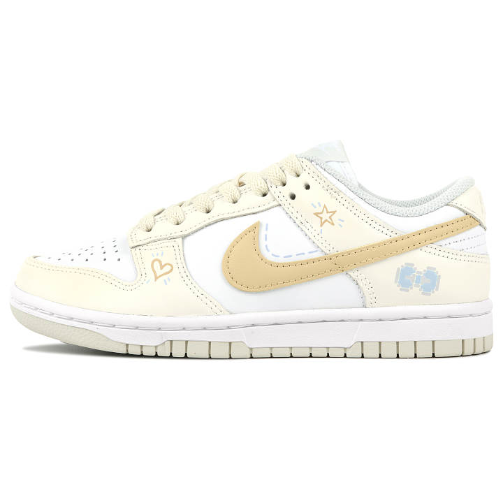 Nike Nike Dunk Skateboard Shoes Women's Low Top Light Yellow/White