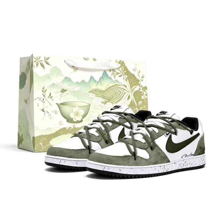 Nike Nike EBERNON Skateboard Shoes Men's Low Top Green