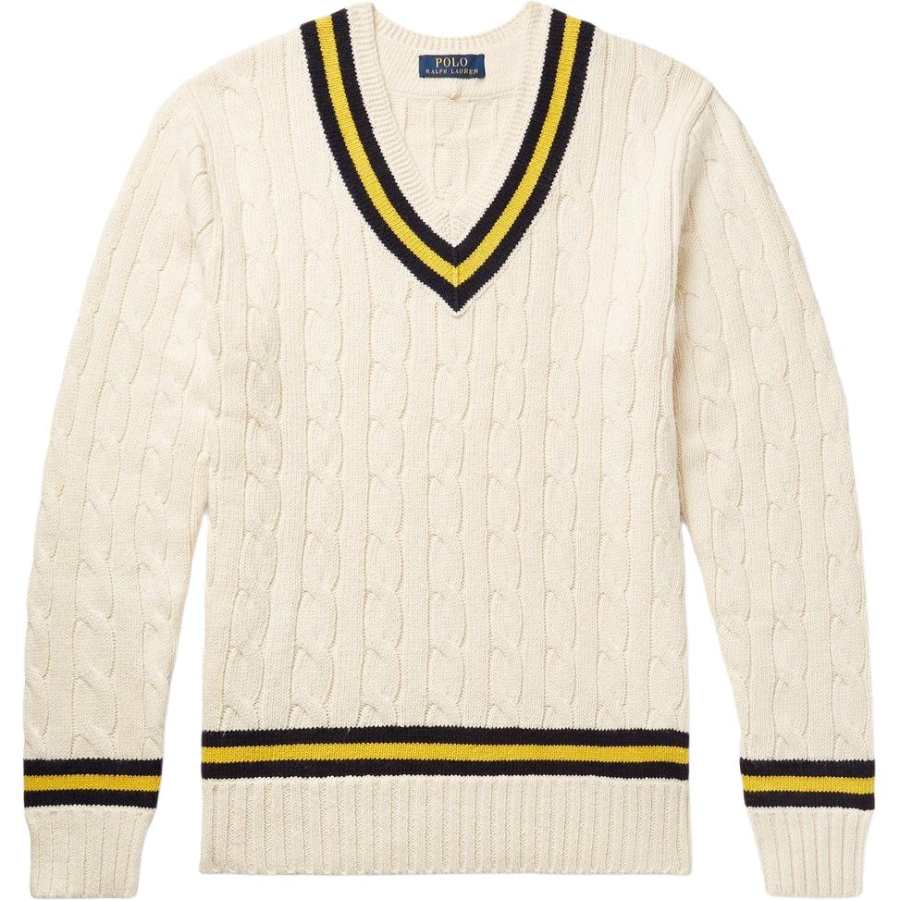 Polo Ralph Lauren Knitwear Men's Beige V Neck Moderate