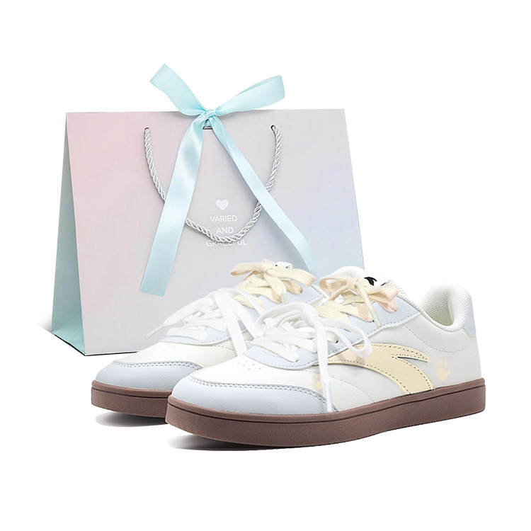 ANTA Skateboard Shoes Women's Low Top Yellow