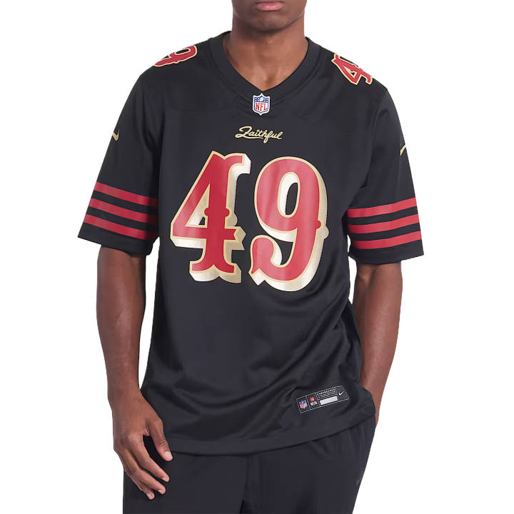 Nike Nike NFL Rugby Jerseys Men's Black V Neck Moderate