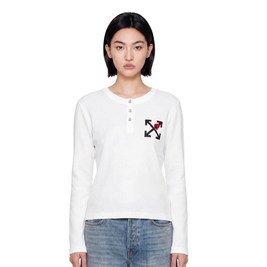 OFF-WHITE OFF WHITE T Shirts Women's Crew Neck Moderate Straight Fit