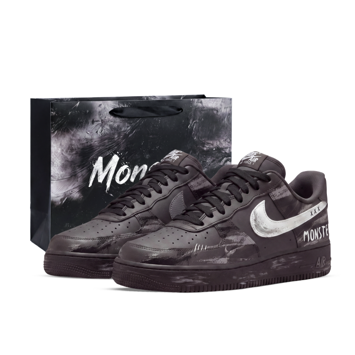Nike Nike Air Force 1 Skateboard Shoes Unisex Low Top Black/White/Gray