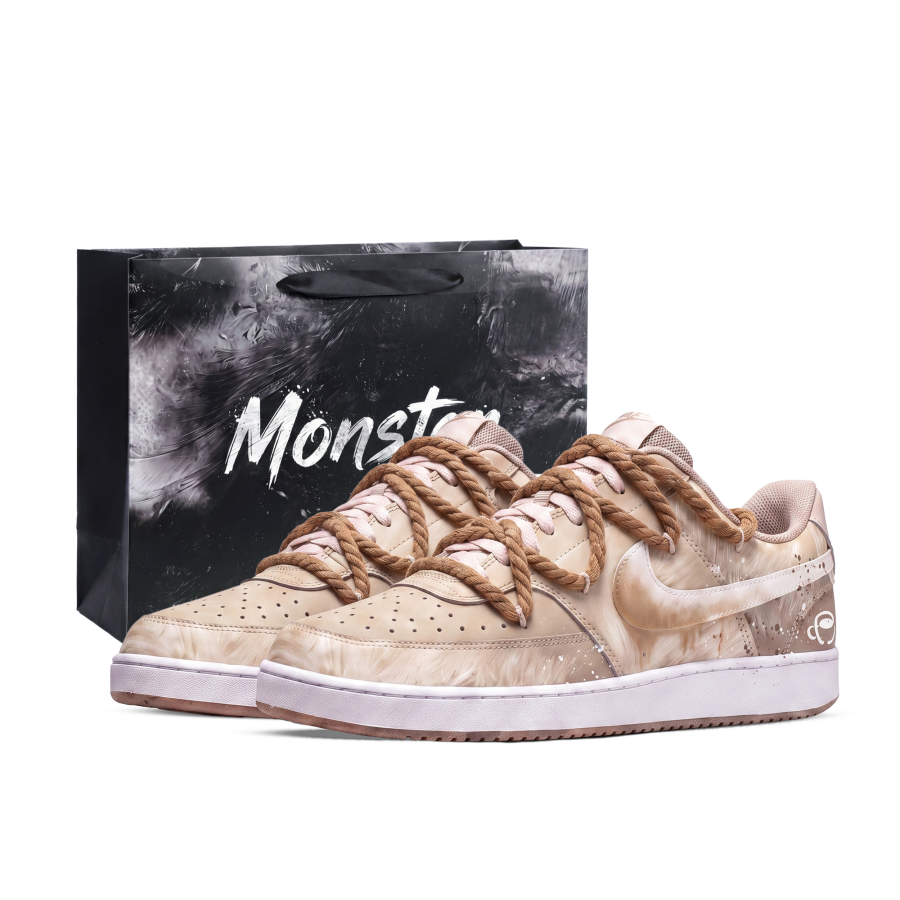 Nike Nike Court Vision Low Skateboard Shoes Unisex Low Top White/Brown