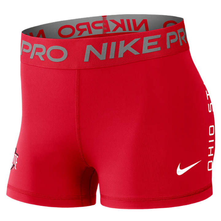 Nike Nike Dri Fit College Sports Shorts Women's University Red Moderate
