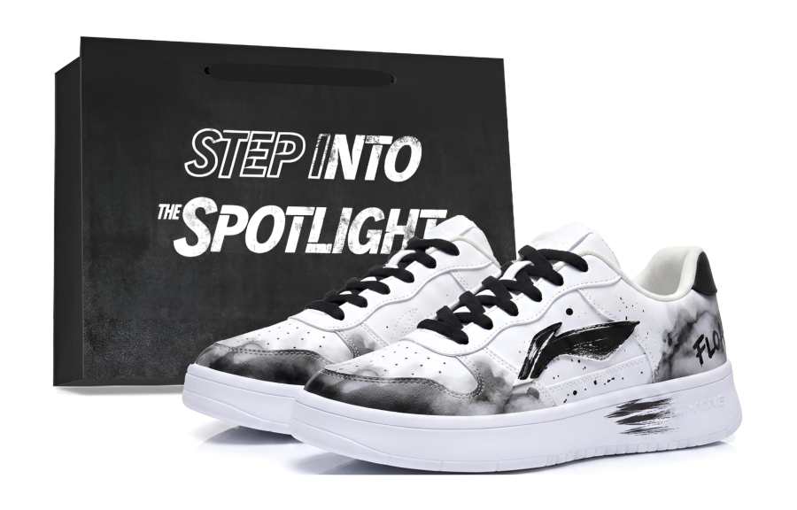 Li-Ning Li Ning Floating Boat Skateboard Shoes Unisex Low Top Black & White