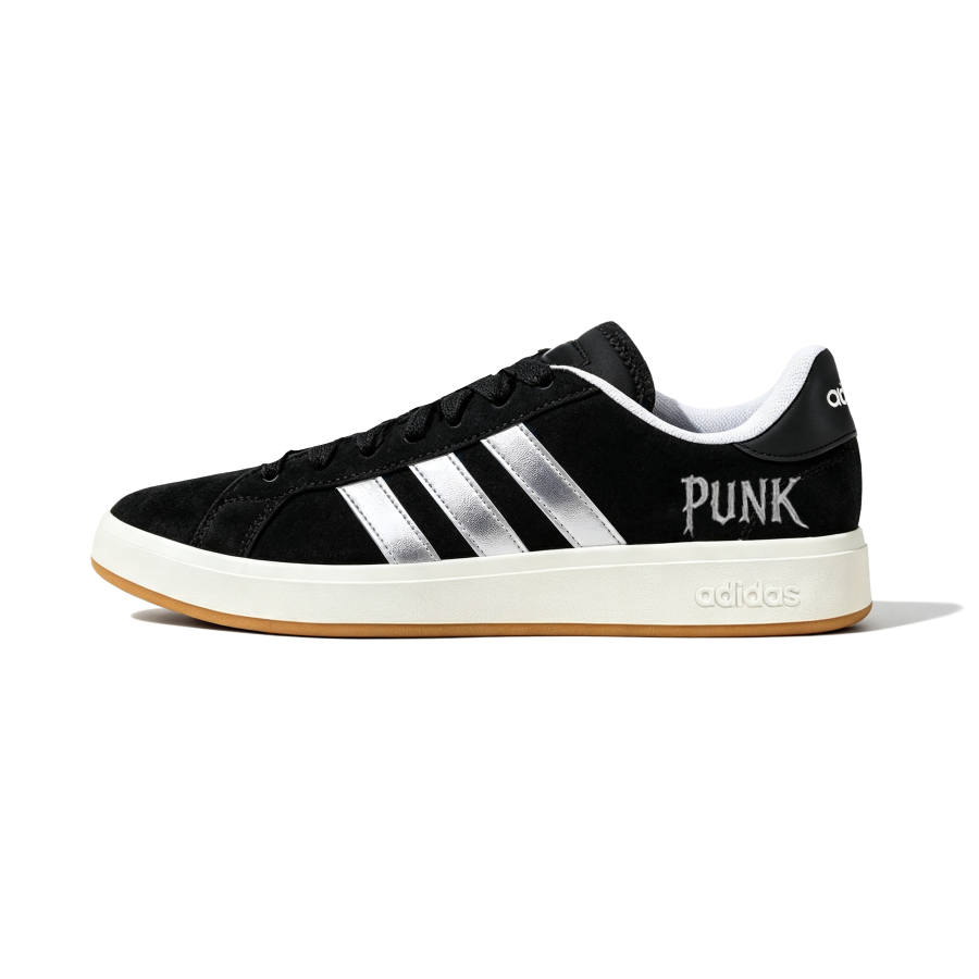 Adidas Adidas Grand Court Base 00s Skateboard Shoes Unisex Low Top Black Silver Multicolor