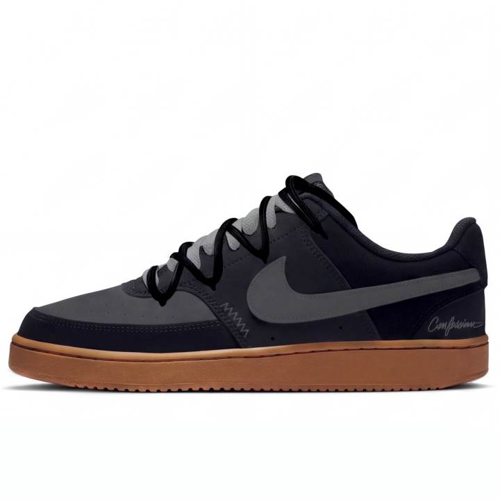 Nike Nike Court Vision 1 Skateboard Shoes Unisex Low Top Black/Gray