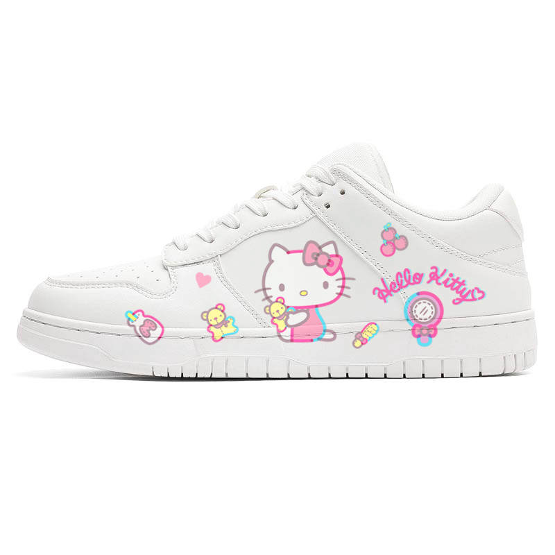 Sanrio Skateboard Shoes Women's Low Top White Pink Blue