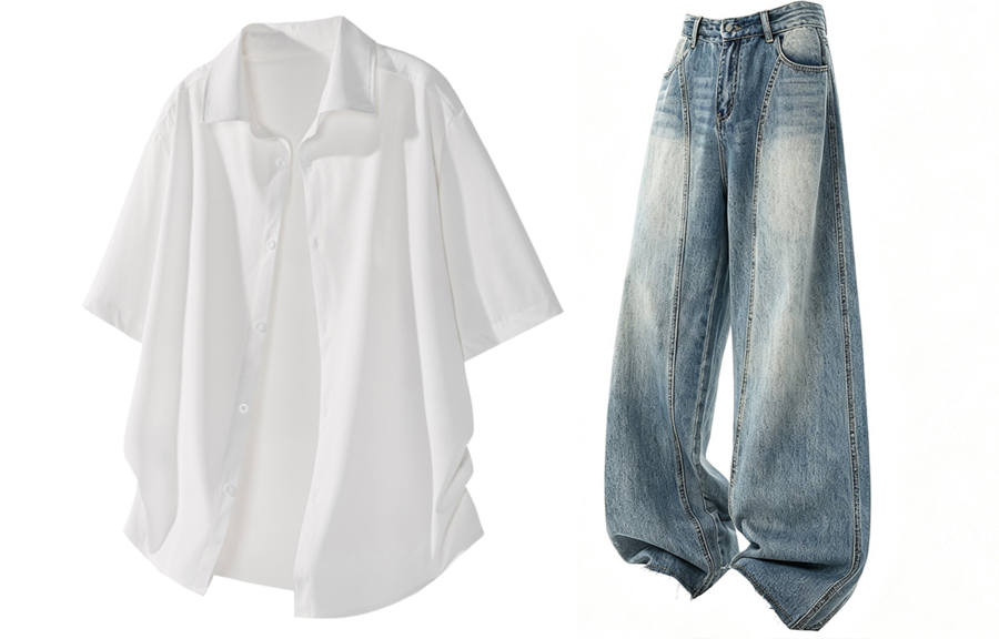 X1617 Shirt Matching Sets Unisex V Neck Moderate