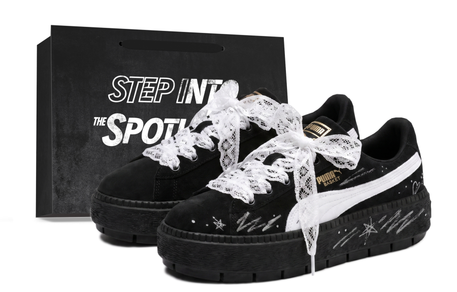 PUMA Platform Trace Skateboard Shoes Women's Low Top White